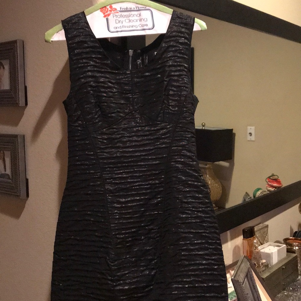 Dolce and Gabbana Midi black shimmer dress